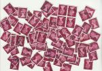 1p Stamps Used off paper over 70 Stamps (72592)