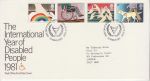 1981-03-25 Disabled Year Stamps Windsor FDC (72883)