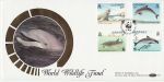 1990-10-16 Guernsey Wildlife Stamps WWF Silk FDC (72953)