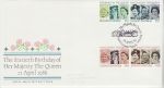 1986-04-21 Queens 60th Stamps Sandringham FDC (73069)