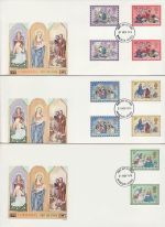 1979-11-21 Christmas Gutter Stamps Windsor x3 FDC (73182)