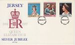 1977-02-07 Silver Jubilee Stamps Jersey FDC (73505)