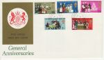 1970-04-01 Anniversaries Stamps Aylesbury cds FDC (73555)