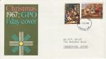 1967-11-27 Christmas Stamps London FDC (73661)