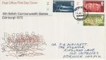 1970-07-15 Commonwealth Games Cylinder Margin FDC (73667)