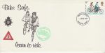 1978-08-02 Cycling Stamp Bike Safe Surrey Police FDC (73887)