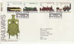1975-08-13 Railways Stamps Darlington FDC (74101)