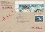 Nepal MT Everest Stamps Used on Envelope to London UK (74411)