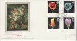 1987-01-20 Flowers Stamps Richmond Surrey Silk FDC (74781)