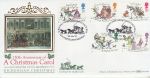 1993-11-09 Christmas Rochester Upon Medway Silk FDC (75093)