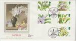 1993-03-16 Orchid Stamps Oxford Silk FDC (75187)