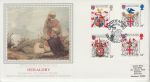 1984-01-17 Heraldry Stamps Cardiff Silk FDC (75194)