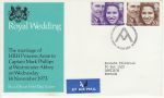1973-11-14 Royal Wedding Stamps Bureau FDC (75502)