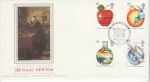1987-03-24 Isaac Newton Trinity College Silk PPS FDC (75531)