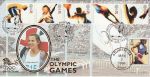 1996-07-09 Olympics Sally Gunnell Benham Silk FDC (75598)