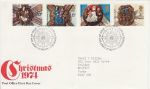 1974-11-27 Christmas Stamps BUREAU FDC (75610)