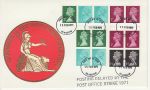 1971-02-15 Booklet Stamps + Coil Glasgow FDC (75777)