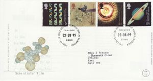 1999-08-03 Scientists Tale Stamps Bureau FDC (76521)