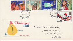 1981-11-18 Christmas Stamps Epsom FDC (76564)