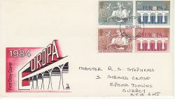 1984-05-15 Europa Stamps Epsom FDC (76572)