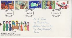 1981-11-18 Christmas Stamps Lancashire FDC (76590)