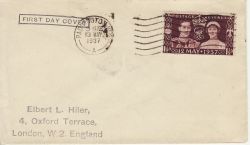 1937-05-13 KGVI Coronation Stamp Paddington FDC (76609)