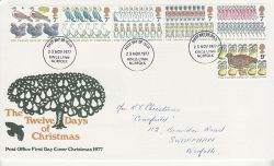 1977-11-25 Christmas Stamps Kings Lynn FDC (76626)