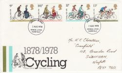1978-08-02 Cycling Stamps  Kings Lynn  FDC (76635)