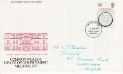 1977-06-08 Heads of Government  Kings Lynn FDC (76640)