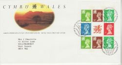 1992-02-25 Wales Bklt Stamps Bureau FDC (76688)