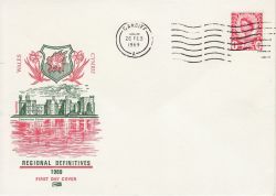 1969-02-26 Wales Definitive Stamp Cardiff FDC (76795)
