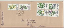 1967-04-24 British Flowers Stamps Forres cds FDC (76889)