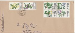 1967-04-24 British Flowers Stamps Forres cds FDC (76893)