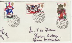 1968-11-25 Christmas Stamps Forres cds FDC (76910)