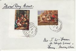 1967-11-27 Christmas Stamps Forres cds FDC (76962)