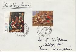 1967-11-27 Christmas Cylinder Stamps Forres cds FDC (76963)