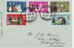 1970-04-01 Anniversaries Stamps Forres cds FDC (76991)