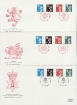 1989-11-28 Regional Definitive Stamps x3 SHS FDC (76013)