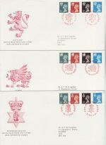 1989-11-28 Regional Definitive Stamps x3 SHS FDC (76016)