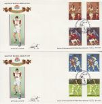 1980-10-10 Sport Boxing Gutter Stamps x2 Benham FDC (76125)