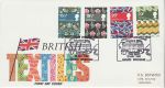 1982-07-23 Textiles Stamps Cromford Mills PPS FDC (76314)