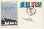 1966-01-25 Robert Burns Stamps Edinburgh FDC (76378)