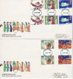 1981-11-18 Christmas  Gutter Stamps Maidstone x2 FDC (76404)
