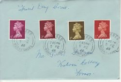 1968-02-05 Definitive Stamps Forres cds FDC (77045)