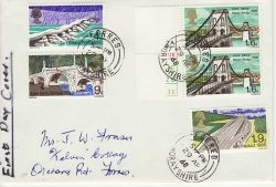 1968-04-29 British Bridges Cyl Stamps Forres cds FDC (77054)