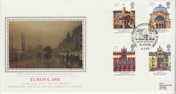 1990-03-06 Europa Stamps Glasgow PPS Silk FDC (77061)