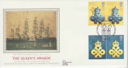 1990-04-10 Queen Award Stamps Folkestone PPS FDC (77062)