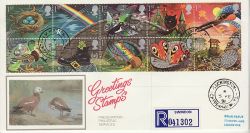 1991-02-05 Greetings Stamps Luckington cds FDC (77071)