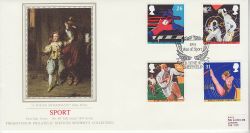1991-06-11 Sport Stamps Sheffield PPS Silk FDC (77075)