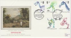1991-08-20 Dinosaurs Stamps Inverness Silk FDC (77077)